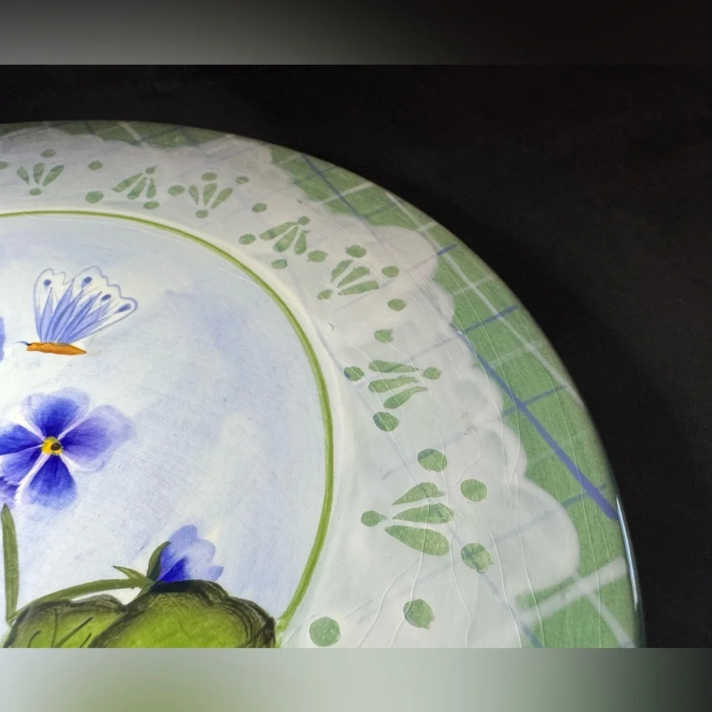 Vintage Floral Trivet 2003 Kathy Hatch Cottagecore